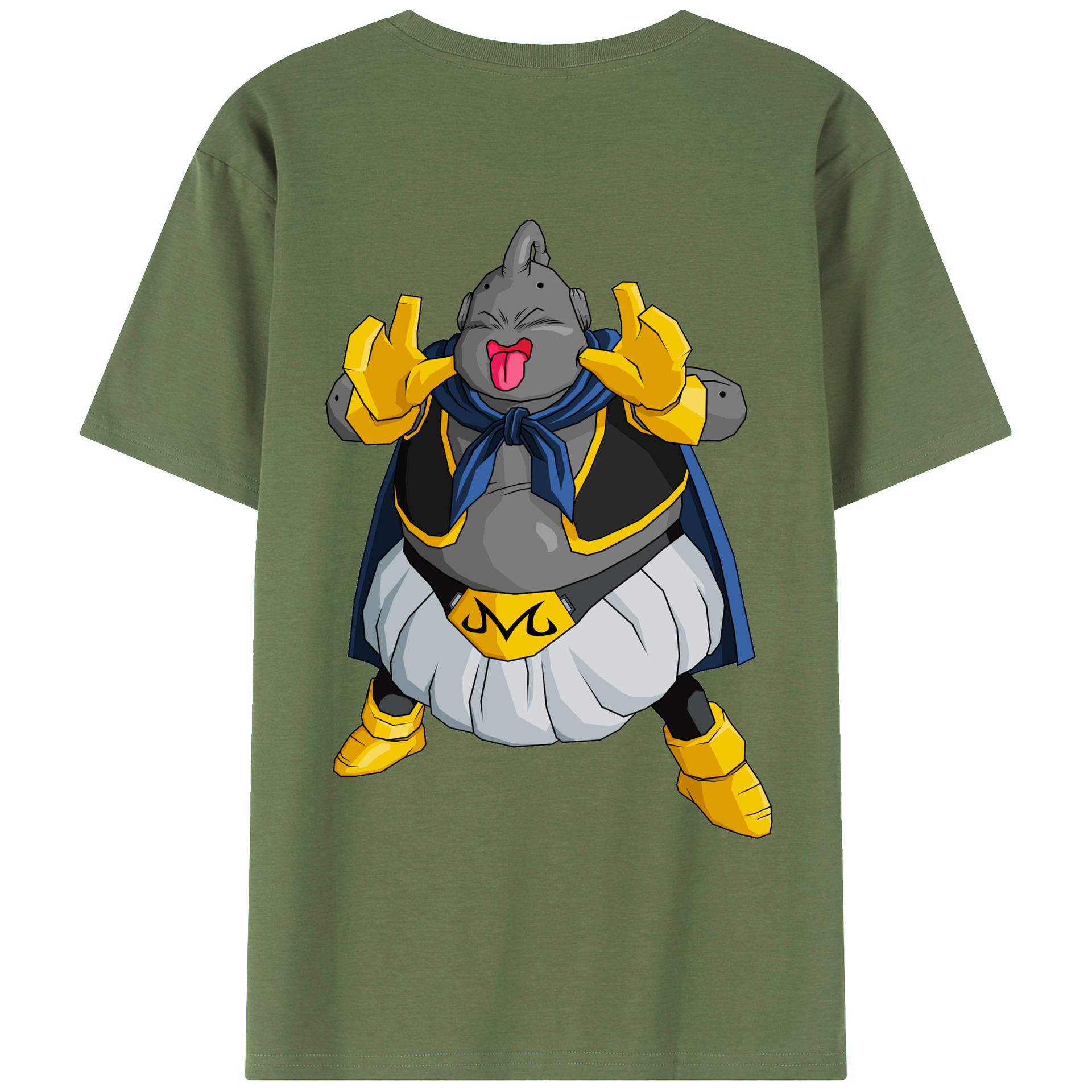 （画像用） ドラゴンボール 魔人ブウ DRAGON BALL Majin Buu 綿100％ メンズ半袖Tシャツ（バックプリント） 通気性